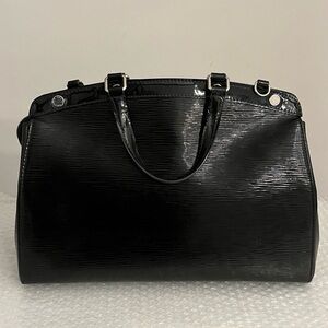LV Black Epi Leather Brea Satchel